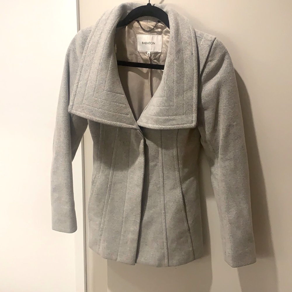 Babaton grey wool coat